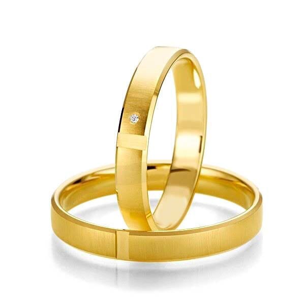 Gifteringer i gult gull 14 kt, 3.5 mm. Slim line  - 4807121